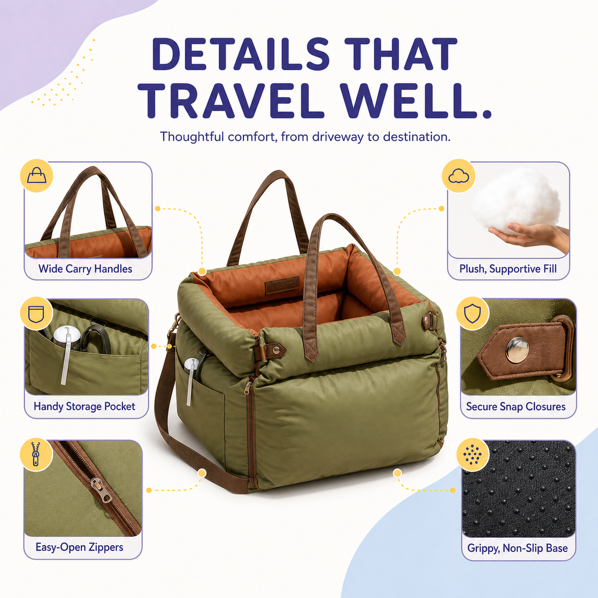 SeraPup RideAlong Travel Bed