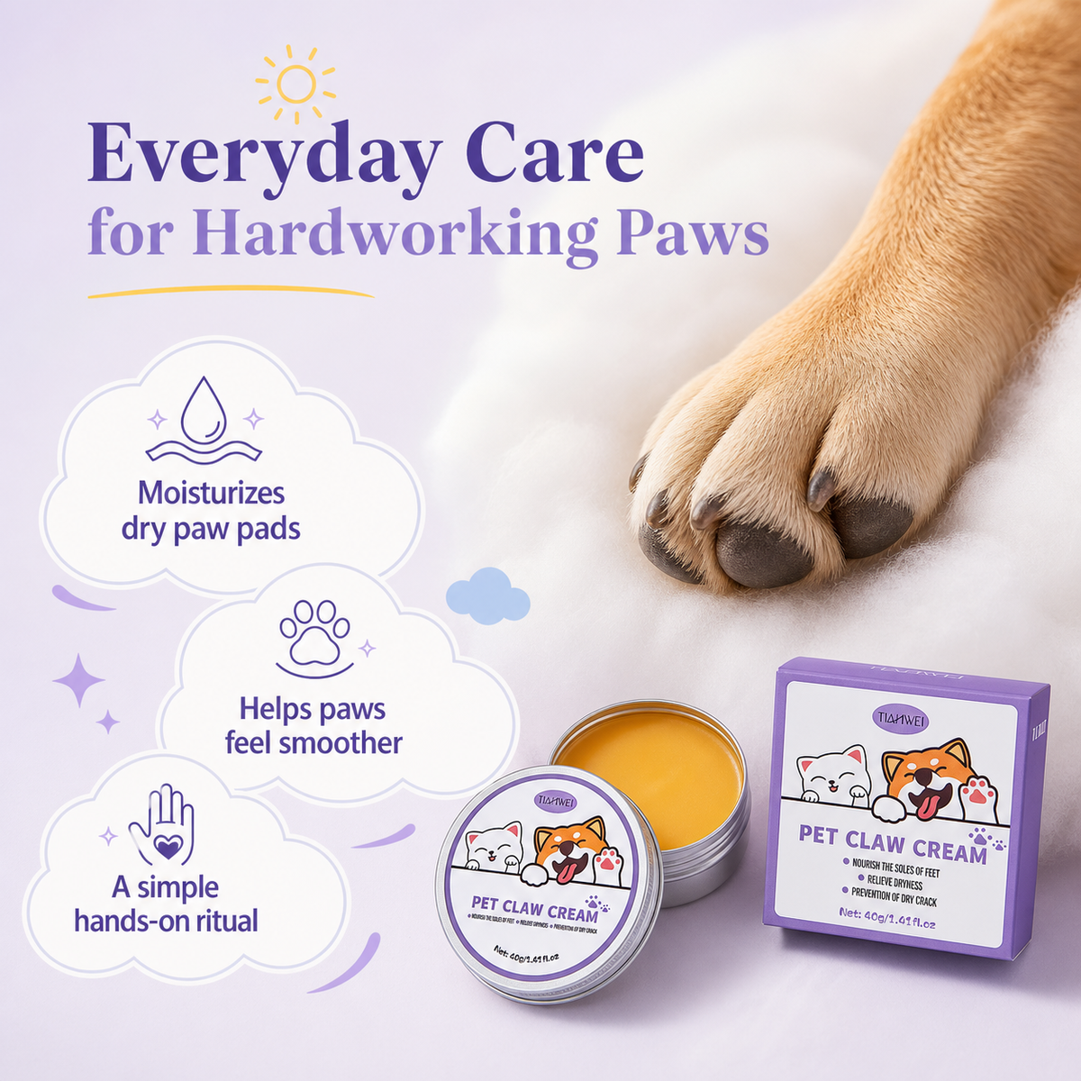 SeraPup Soft Steps Pet Claw Cream