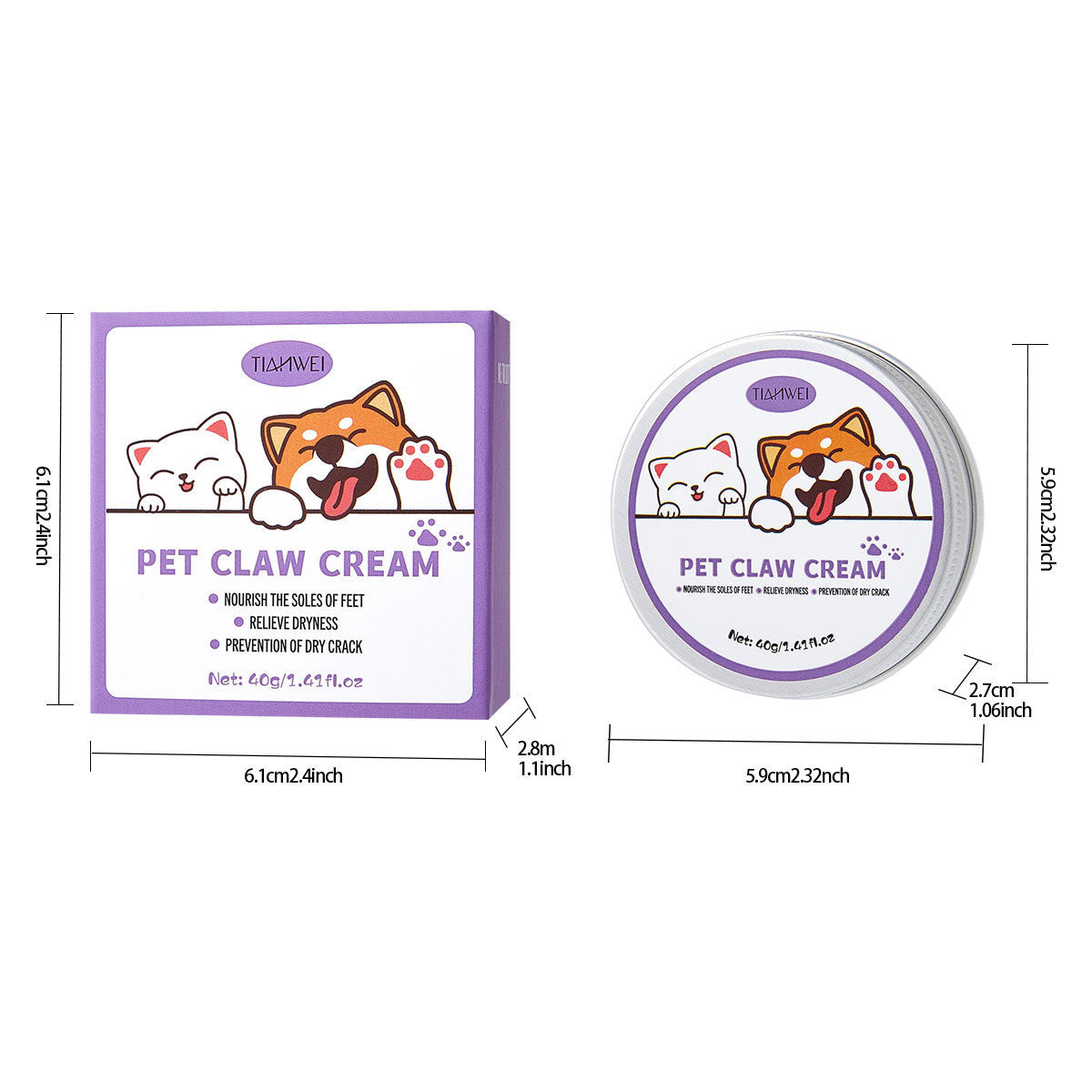 SeraPup Soft Steps Pet Claw Cream